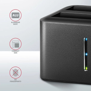 AXAGON ADSA-D25 Dual 2.5 inch SATA USB 3.2 Gen 1 Silver