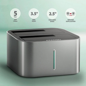 AXAGON ADSA-DC Dual Clone USB-C 3.2 Gen 1 Silver