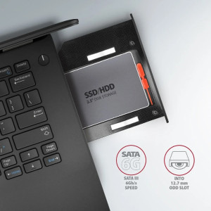 AXAGON HDD/SSD RSS-CD12, pentru unitati optice de tipul 12.7 mm