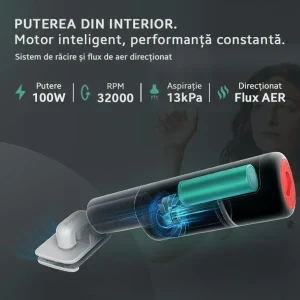 iHunt Bro Cleaner, de mana, 100W, 0.25L, Alb