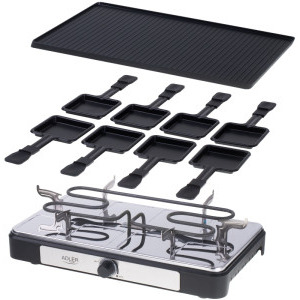 Adler Gratar electric AD6616, 1400W, Negru/Argintiu