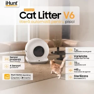iHunt Litiera Smart pentru pisici V7 Alb