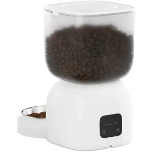 iHunt Dozator automat de hrana & Fantana de apa pentru animale Smart Pet Care Pack Alb
