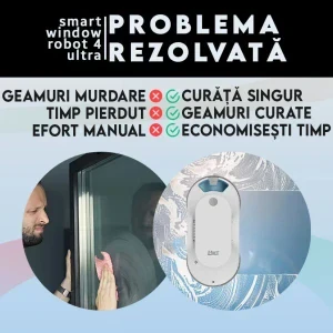 iHunt pentru geamuri Window 4 Ultra, 500 mAh, 2500Pa, Alb