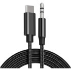Cablu audio Lemontti USB-C Male la Jack 3.5 mm Male, 1m, Black