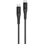 Cablu de date / adaptor Lemontti USB-C Male la USB-C Male, 100W, 1.2m, Black