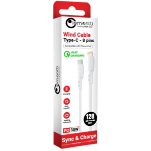 Lemontti USB-C Male la Lightning Male, 30W, 1.2m, White