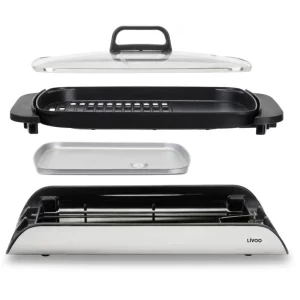 Livoo Gratar electric DOC321, 2000W, Negru/Argintiu