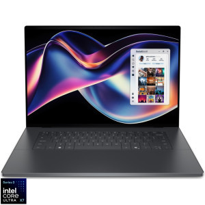 Laptop DELL 16 XPS 16 DA16260, 3.2K OLED 20-120Hz Touch, Procesor Intel® Core™ Ultra X7 358H (18M Cache, up to 4.80 GHz), 32GB LPDDR5X, 2TB SSD, Intel Arc B390, Win 11 Pro, Graphite, 3Yr ProSupport