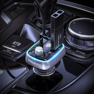 Borofone BC32 Sunlight, 2x USB, FM, Bluetooth, MP3 Player, TF card, buton apel, Black
