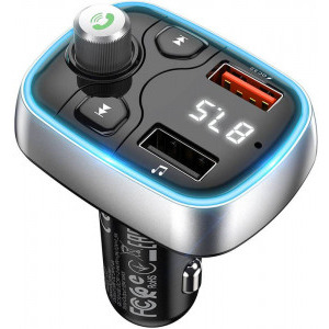 Borofone BC32 Sunlight, 2x USB, FM, Bluetooth, MP3 Player, TF card, buton apel, Black