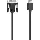 Cablu video Hama DVI-D Dual Link Male - HDMI Male, v1.4, 1.5 m, Negru