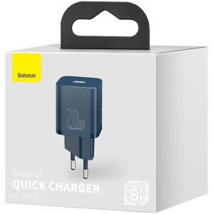 Baseus Super Si, 1x USB-C, Quick Charge 20W, Blue
