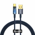 Cablu de date / adaptor Baseus Explorer, USB Male la USB-C Male, 100W 1 m, Fast Charging, Blue