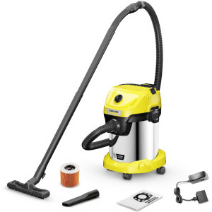 Karcher WD 3-18 S / Battery Set, cu sac, 17L, Galben/Negru