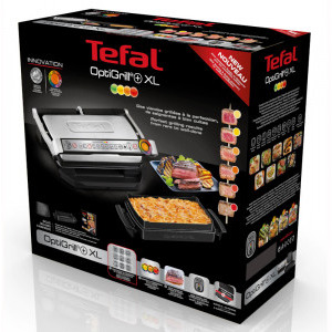 Tefal Gratar electric, GC724D12 OptiGrill+ XL Snacking & Baking, 2000W, Negru/Argintiu