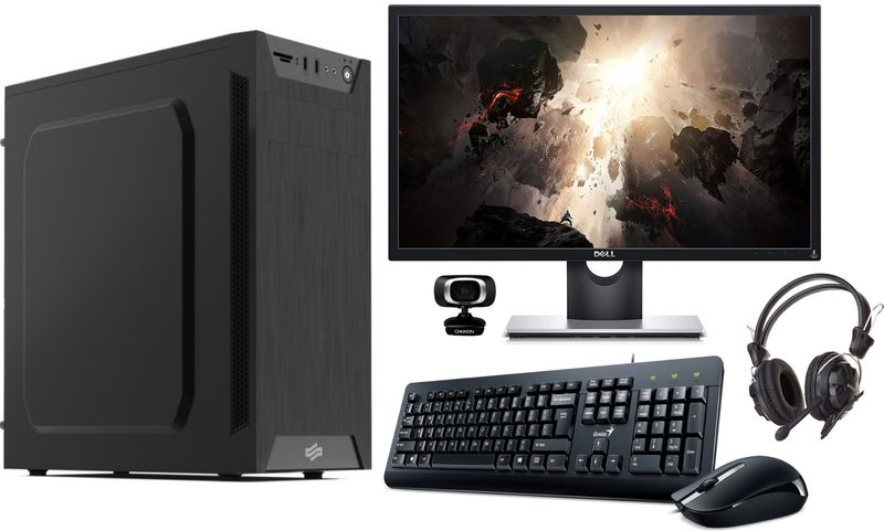 PC Complet Conferinte Video si Chat PRO C7X Intel i7-10700(include PC, Monitor, Mouse, Tastatura, Casti cu Microfon si Camera WEB)