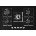 Plita incorporabila Fram FBH-M705IWF-GBK, Gaz, 5 arzatoare, Aprindere electrica integrata, Sistem de siguranta, Wok, 75 cm, Negru