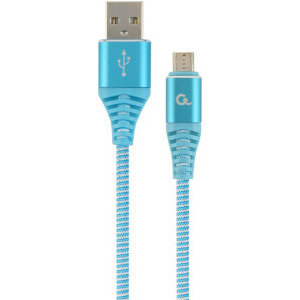 Cablu de date / adaptor Gembird USB Male la microUSB Male, 1 m, Blue/White