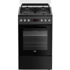 Aragaz Beko FSM52330NAO, Mixt, 4 arzatoare, Sistem de siguranta, Aprindere integrata, SteamShine Cleaning, 3D Cooking, Grill, Clasa A, 50 cm, Antracit