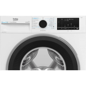 Beko B3WFU49415WBES, 9 kg, 1400 RPM, Clasa A, ProSmart Inverter, EnergySpin, SteamTherapy, SteamCure, Iron Fast, Alb