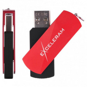 Exceleram P2 64GB USB 2.0 Red/Black