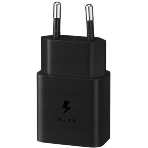 Incarcator retea Samsung EP-T1510X, negru, USB-C, Fast Charge 15W + cablu USB-C