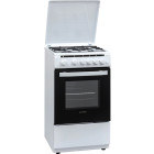 Aragaz Heinner HFSC-V50LITGWH, 4 arzatoare, Gaz, Aprindere electrica, Timer, Grill, 50 cm, Alb