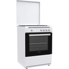 Aragaz Heinner HFSC-V60WH, 4 arzatoare, Gaz, Aprindere electrica, Dispozitiv de siguranta, 60 cm, Alb