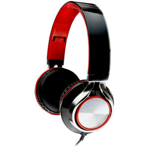 Casti Spacer On-Ear, SPHS-SILVER Black-Red