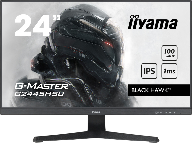Monitor LED IIyama Gaming Black Hawk G-MASTER G2445HSU-B1 24 inch FHD IPS 1 ms 100 Hz FreeSync
