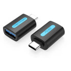 Adaptor Vention 1x USB-C Male - 1x USB 3.2 gen 1 Female, Negru