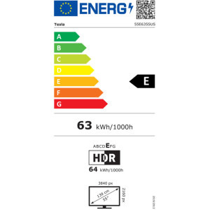 Tesla Smart TV 55E635SUS Seria E635SUS 139cm argintiu 4K UHD HDR