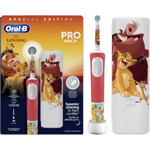Oral-B Periuta de dinti electrica copii Pro Kids Lion King + Trusa de calatorie