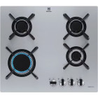 Plita incorporabila Electrolux KGU643723Z, Gaz, 4 arzatoare, StepPower, Aprindere electrica integrata, Sistem de siguranta, Gratar fonta, 60 cm, Inox