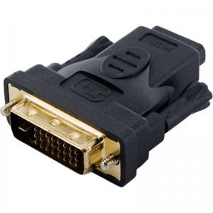 4World 1x DVI-D Male - 1x HDMI Female, negru