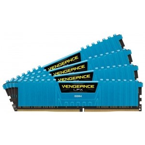 Corsair Vengeance LPX Blue 16GB DDR4 2400MHz CL14 Quad Channel Kit