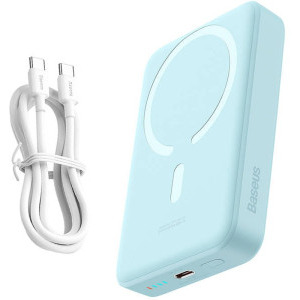 Baterie externa Baseus Magnetic Mini, 10000 mAh Wireless Fast Charge 30W, Blue