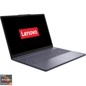 Laptop Lenovo 15.3'' IdeaPad Slim 3 15ARP10, WUXGA IPS, Procesor AMD Ryzen™ 5 7535HS (16M Cache, up to 4.55 GHz), 16GB DDR5, 512GB SSD, AMD Radeon 660M, No OS, Luna Grey