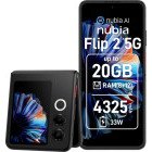Smartphone ZTE nubia Flip 2, 256GB, 20GB RAM (8GB + 12GB extensibili), Dual SIM, Tri-Camera, 5G, Night Black
