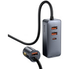Incarcator auto Baseus CCBT-B0G, 1x USB-C, 3x USB, 120 W, Grey