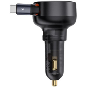 Baseus C00057800111-00, 1x USB-C, 1x USB, 60 W, Black