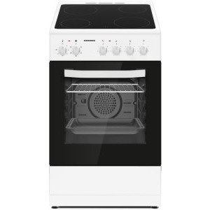 Aragaz Heinner HFSC-S56E4VWH, Vitroceramica, 4 zone de gatit, Grill, Clasa A, 50 cm, Alb