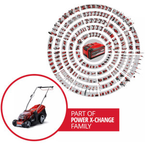 Einhell Masina de tuns iarba cu acumulator Power X-Change GE-CM 36/36 Li, 36 V, 8 Ah, latime taiere 36 cm, inaltime taiere 25-75 mm, 6 trepte de taiere, sac colector 40 L