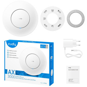 CUDY 2.5Gigabit AP3000 P-Wall Dual-Band WiFi 6