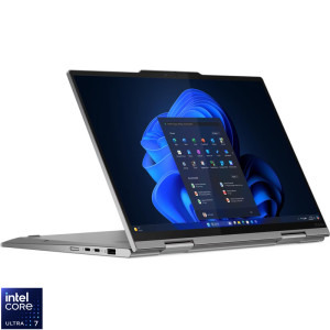 Laptop Lenovo 14 ThinkPad X1 2-in-1 Gen 10 Aura Edition, 2.8K OLED 120Hz VRR Touch, Procesor Intel® Core™ Ultra 7 258V (12M Cache, up to 4.80 GHz), 32GB LPDDR5X, 2TB SSD, Intel Arc 140V, 5G, Win 11 Pro, Grey