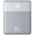 Baterie externa Baseus Blade 2, 12000 mAh, 2x USB-C, 65 W, Display, Silver, posibilitate incarcare laptop