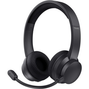 Casti Trust On-Ear, Trust Ayda, Wireless, Bluetooth, ENC Mic, Stereo, autonomie 24h, Black