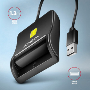AXAGON Cititor electronic carti de identitate CRE-SM3N, USB 2.0