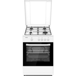 Aragaz Heinner HFSC-SME66IWH, 4 arzatoare, Gaz, Dispozitiv de siguranta, 60 cm, Alb